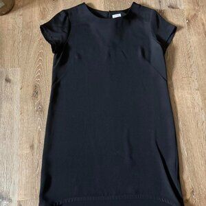 Cuyana Black Mini Short Sleeve 100% Silk‎ Tee Dress Size S/M